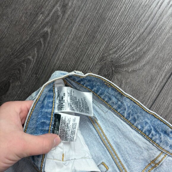 Levis 501 Blue Denim Jean Shorts 30 High Waisted - Picture 5 of 9